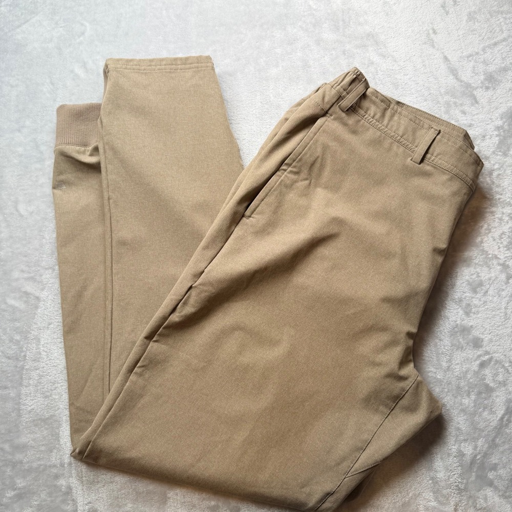 Mack Weldon Radius Flex Jogger Pants Khaki Brown Tan Mens XL Stretch Performance